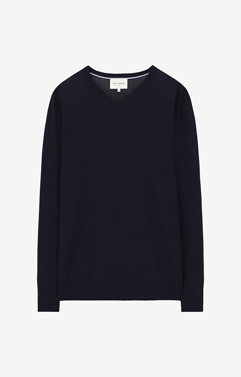 Sweter v-neck z wełny merino - 2