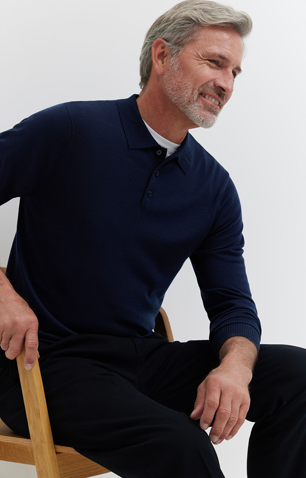 Sweter z kołnierzem polo - 5