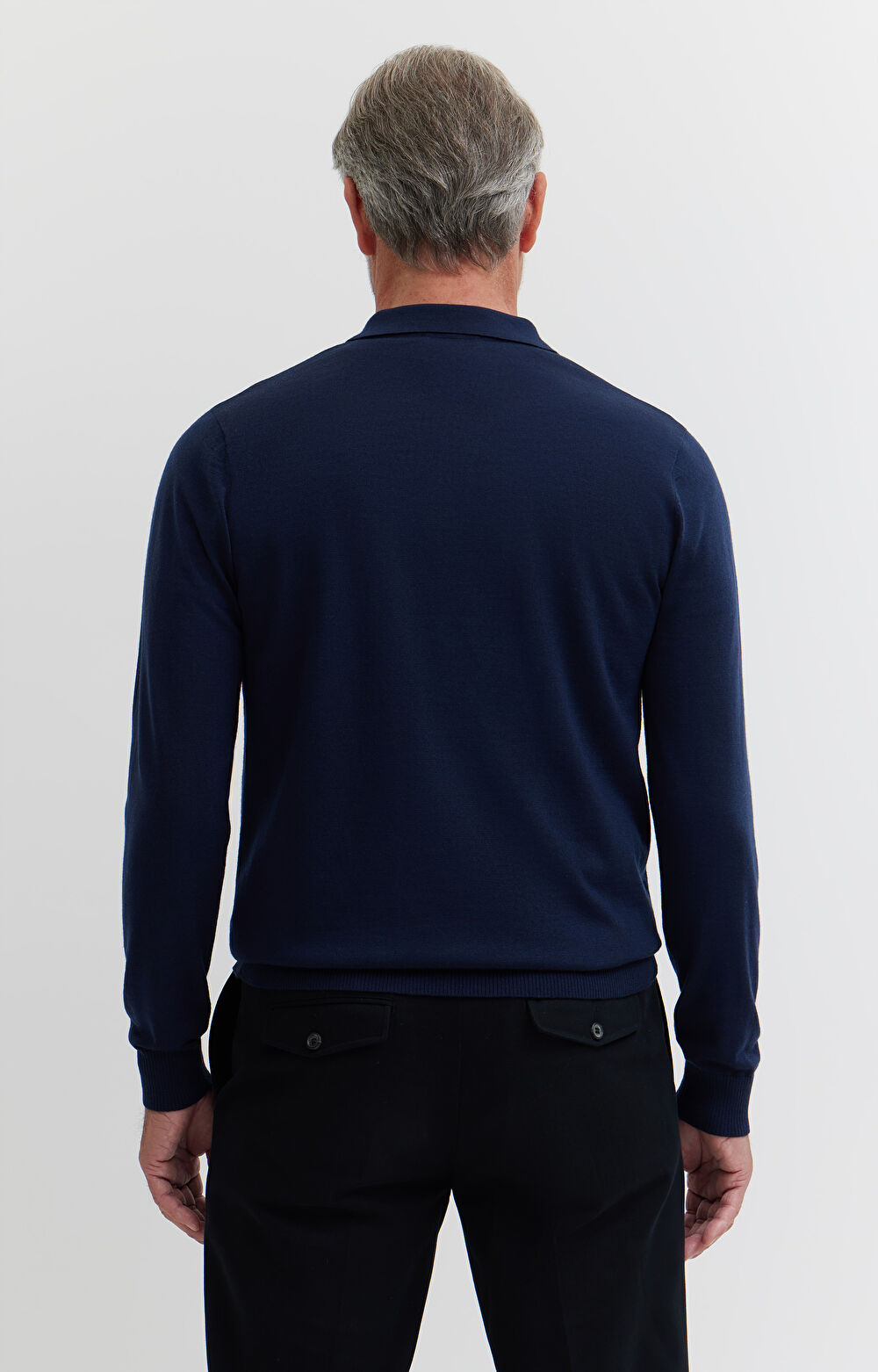 Sweter z kołnierzem polo - 3