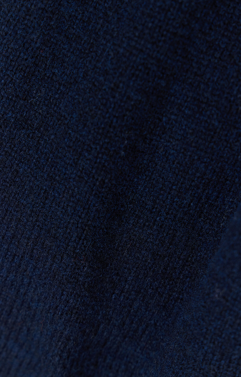 Melanżowy sweter v-neck z wełny - 5
