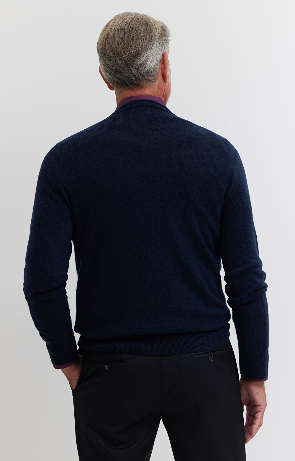 Sweter z melanżowej wełny merino - 2