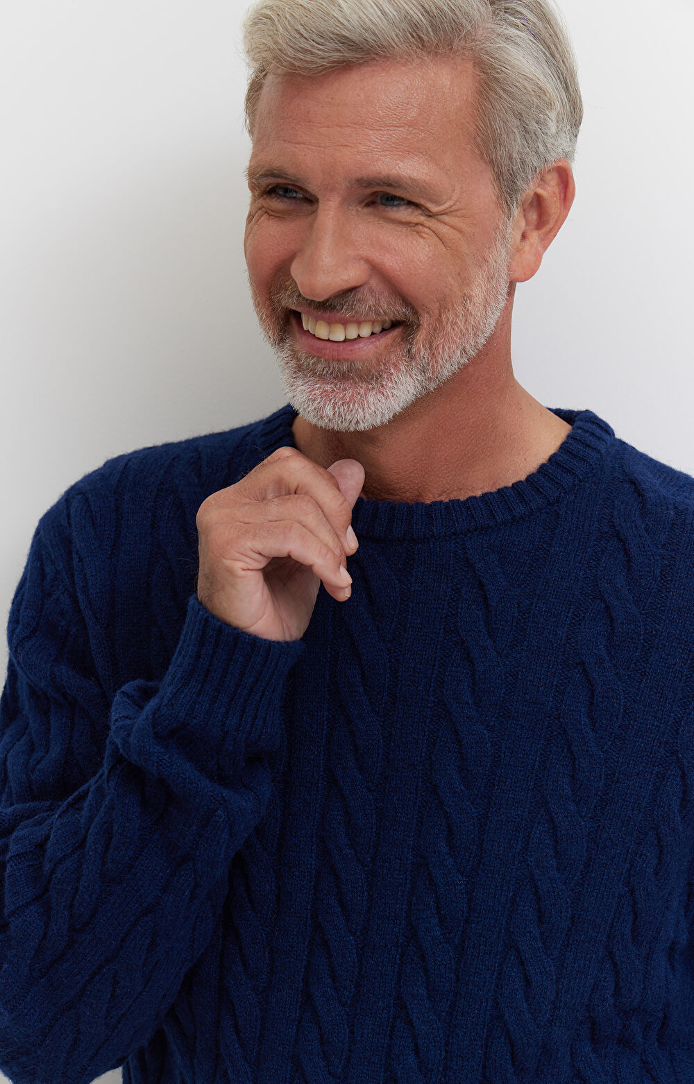Sweter z wełny w warkoczowy splot - 5
