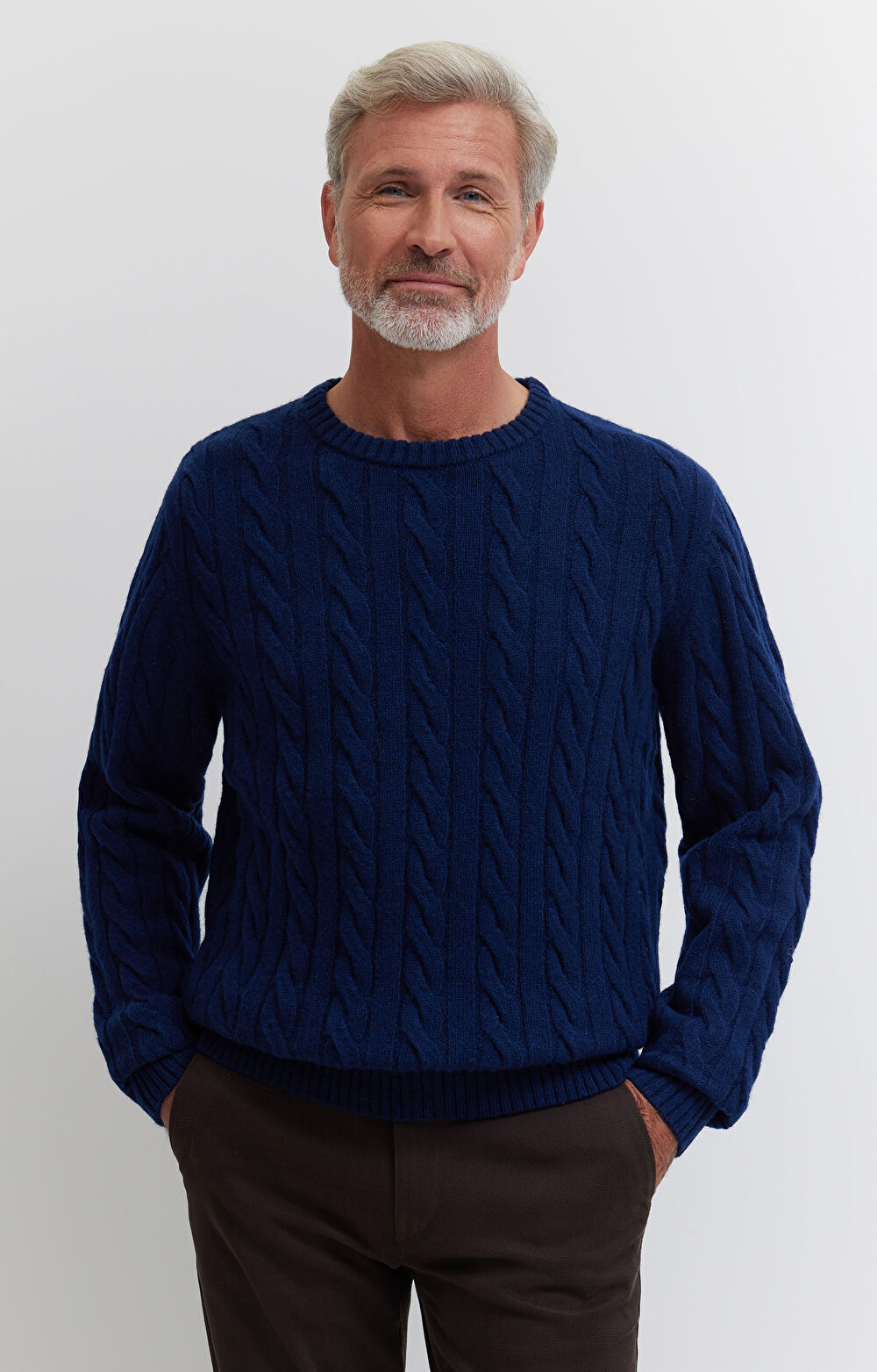 Sweter z wełny w warkoczowy splot - 4