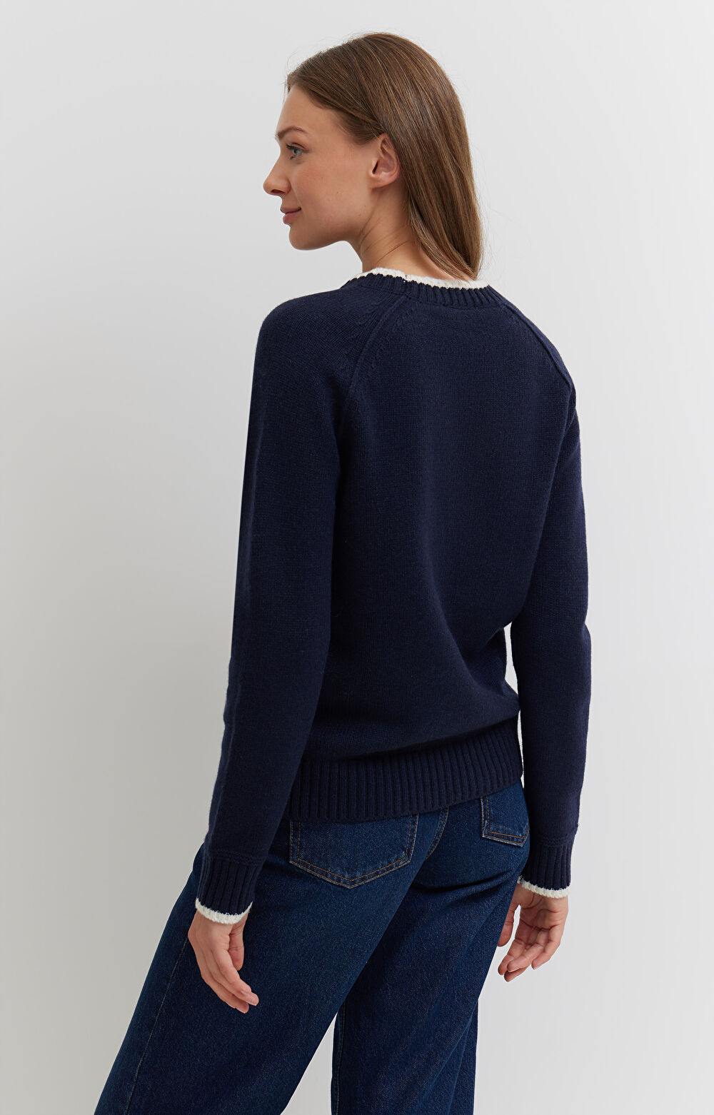 Melanżowy sweter z wełny - 2