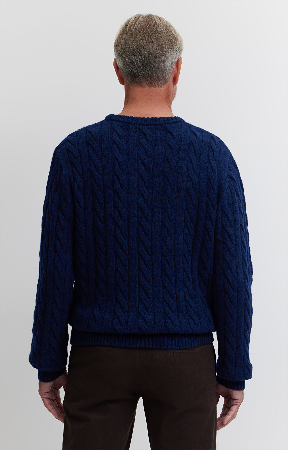 Sweter z wełny w warkoczowy splot - 3