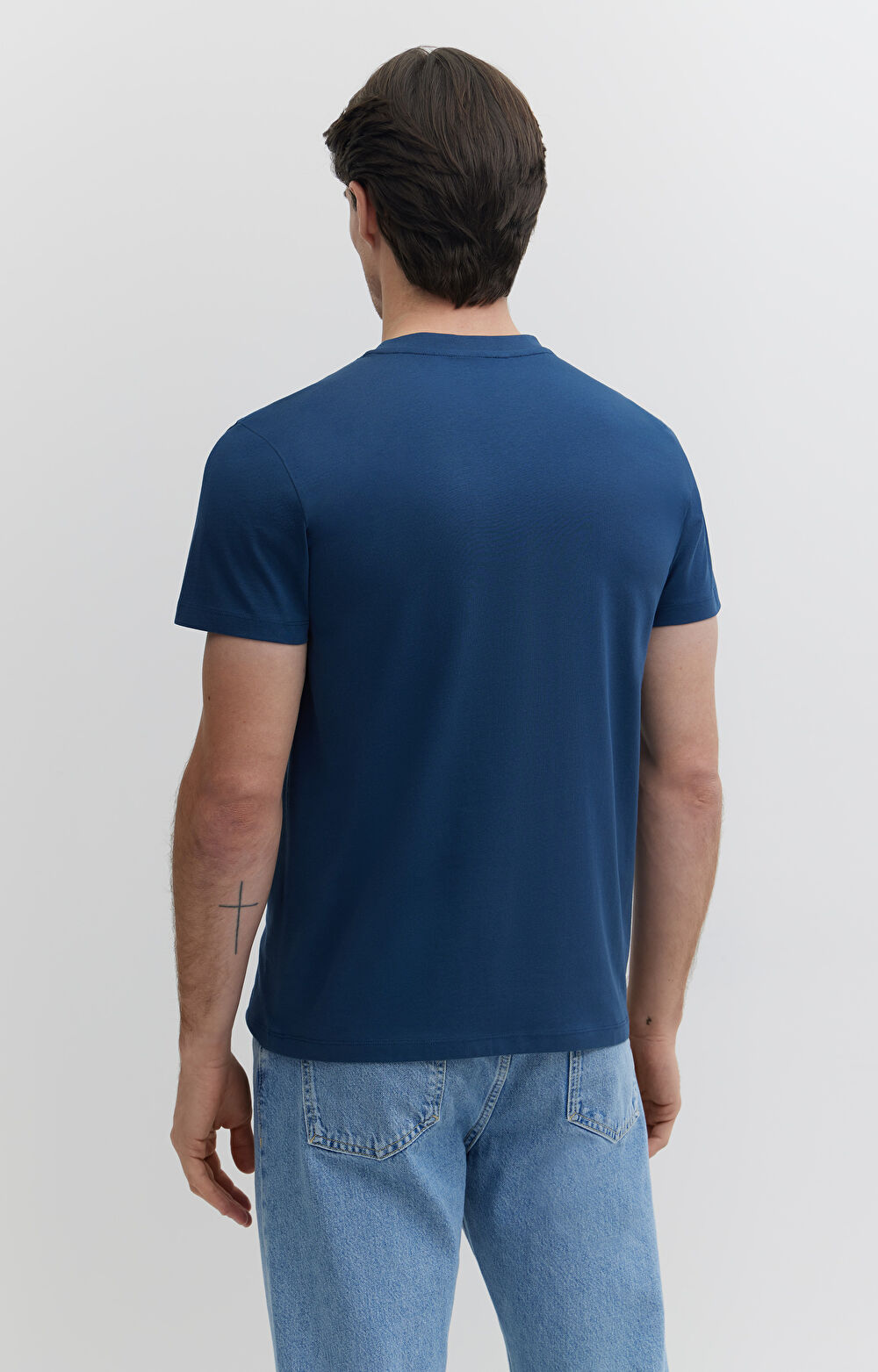 Gładki t-shirt z bawełny organicznej - 4