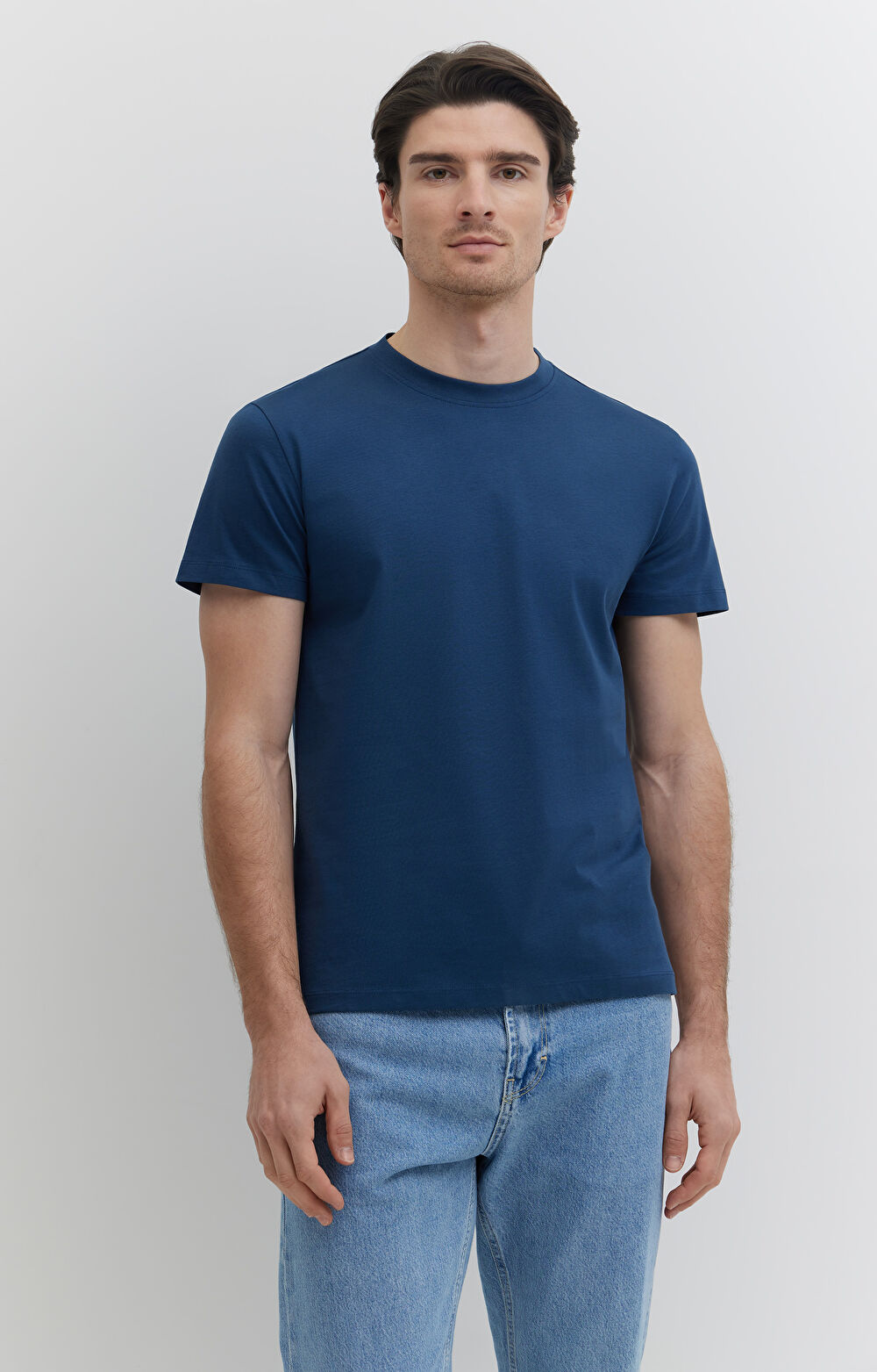 Gładki t-shirt z bawełny organicznej - 3