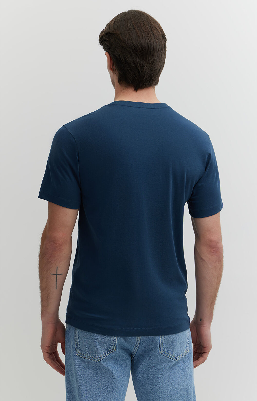 T-shirt z bawełny merceryzowanej z haftem - 4