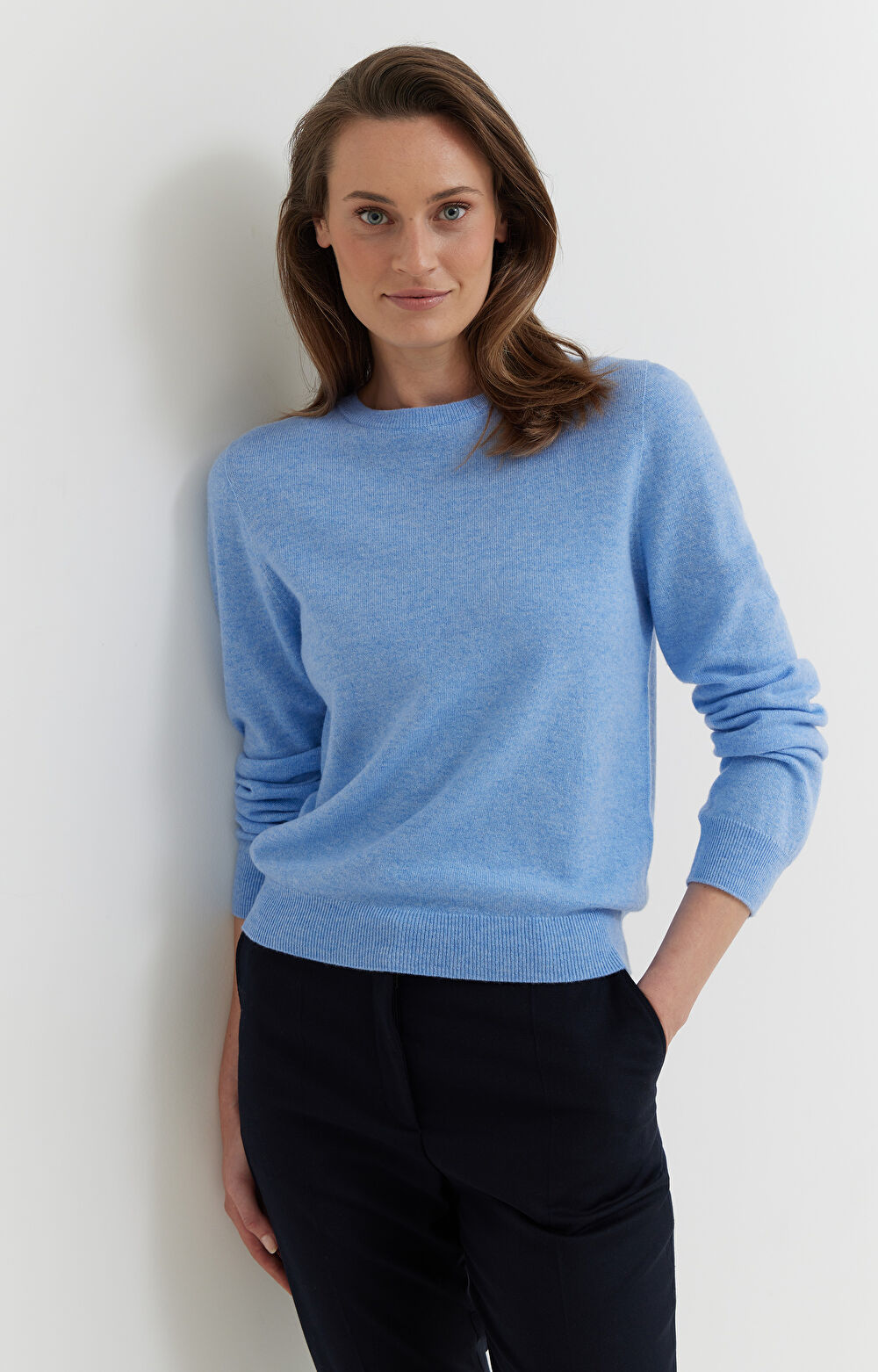 Sweter z melanżowej wełny merino - 3