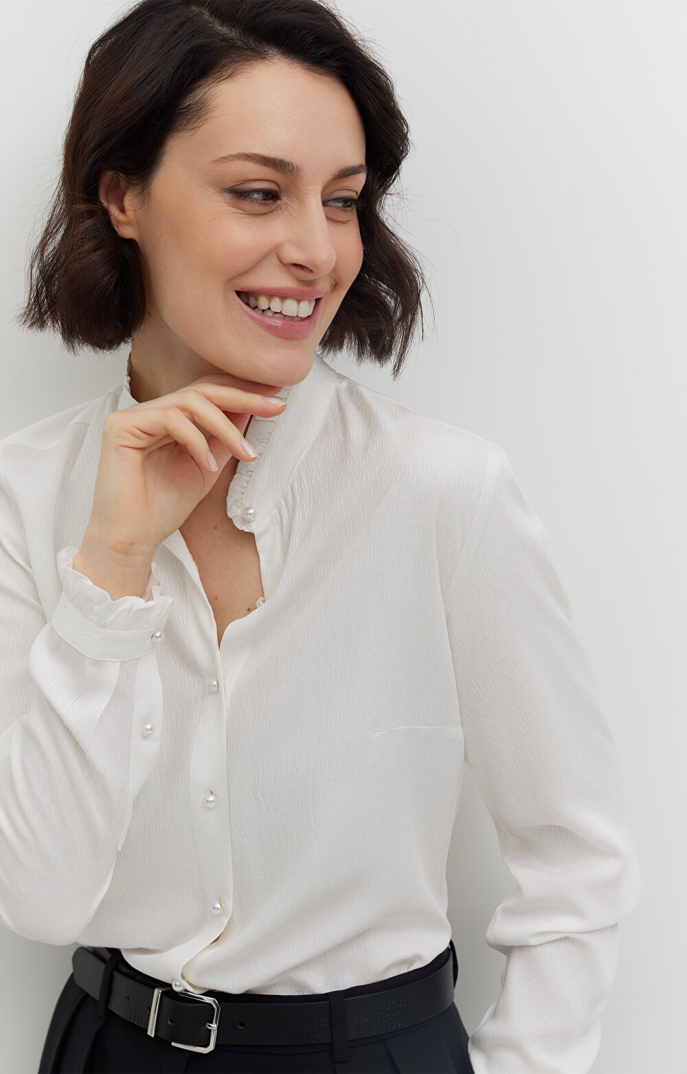 Koszula z wiskozy z fakturą