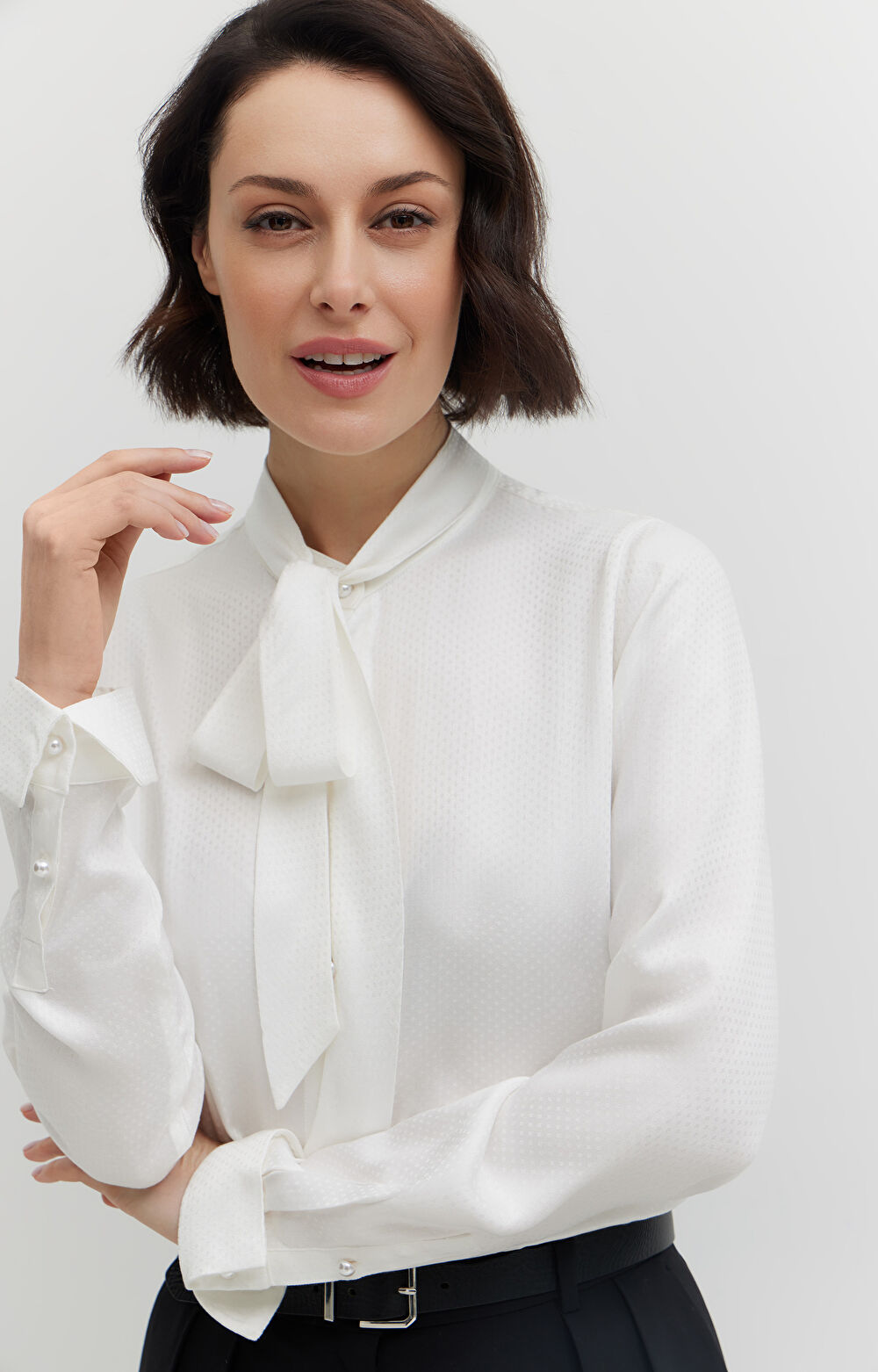 Koszula z wiskozy z wiązaniem - 6