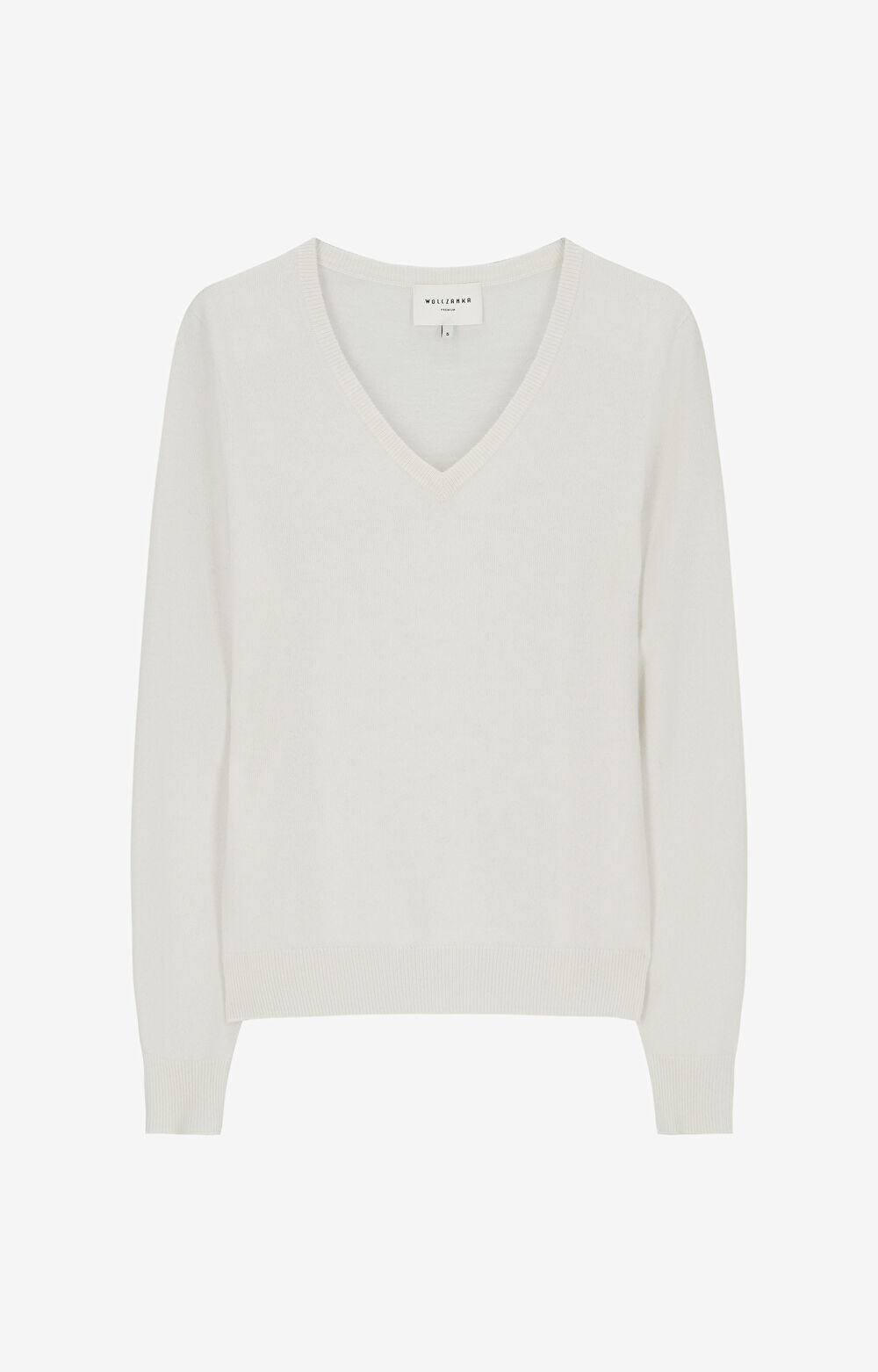 Sweter v-neck z wełny merino - 2
