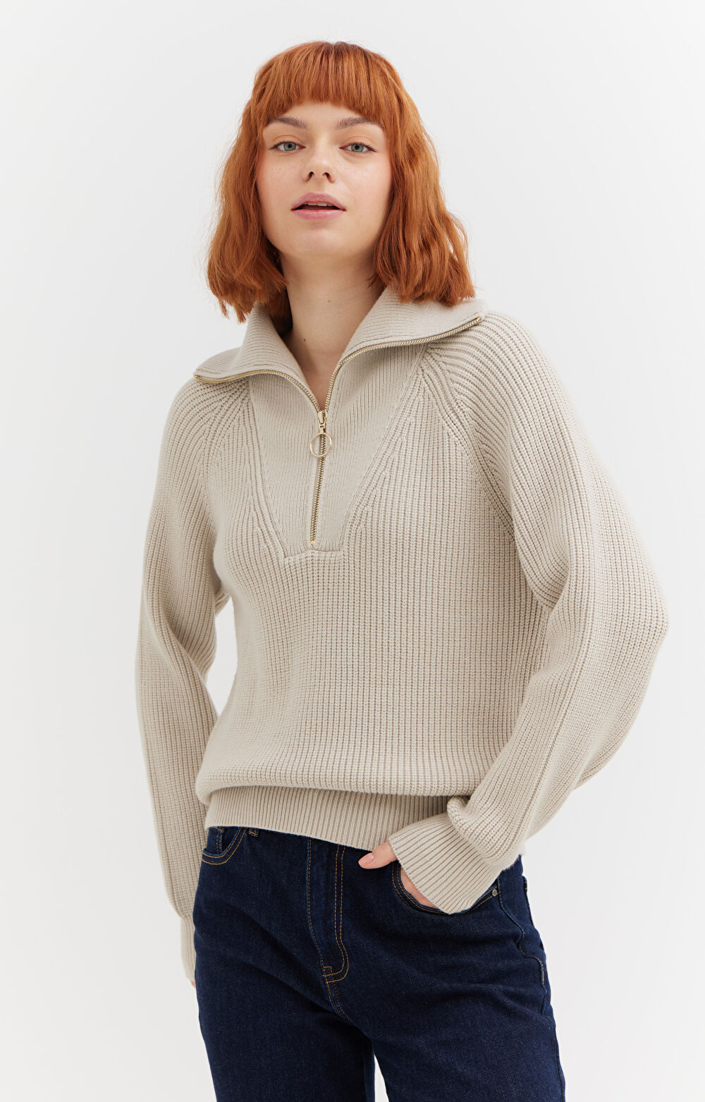 Rozpinany sweter z wiskozą EcoVero™