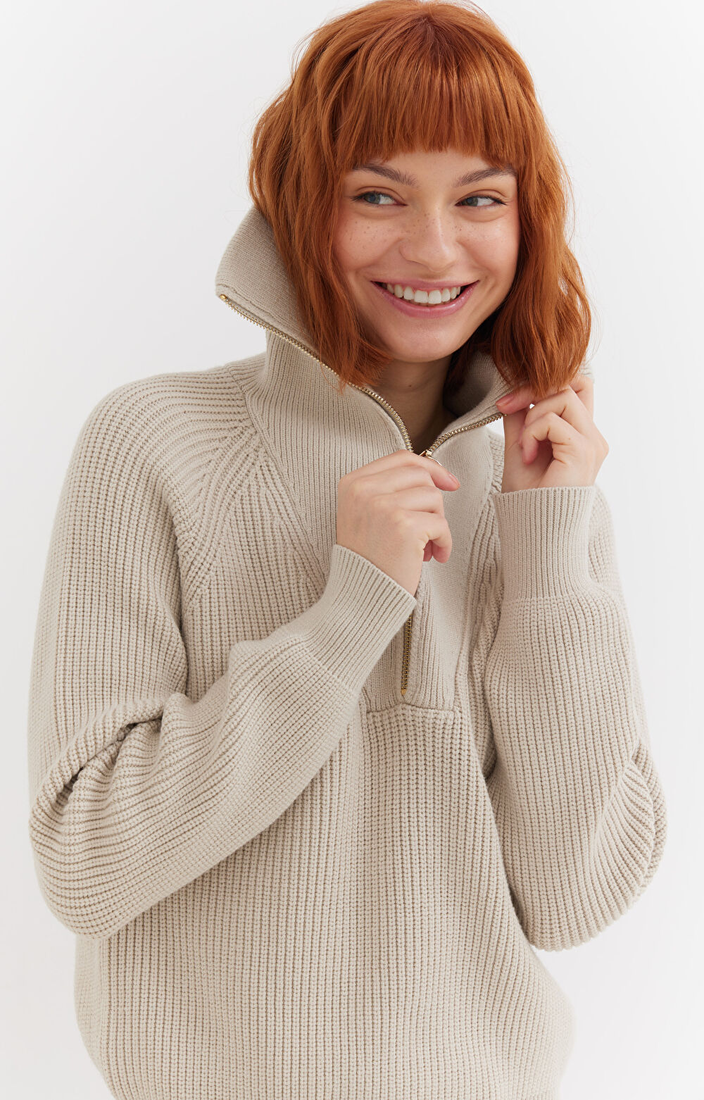 Rozpinany sweter z wiskozą EcoVero™