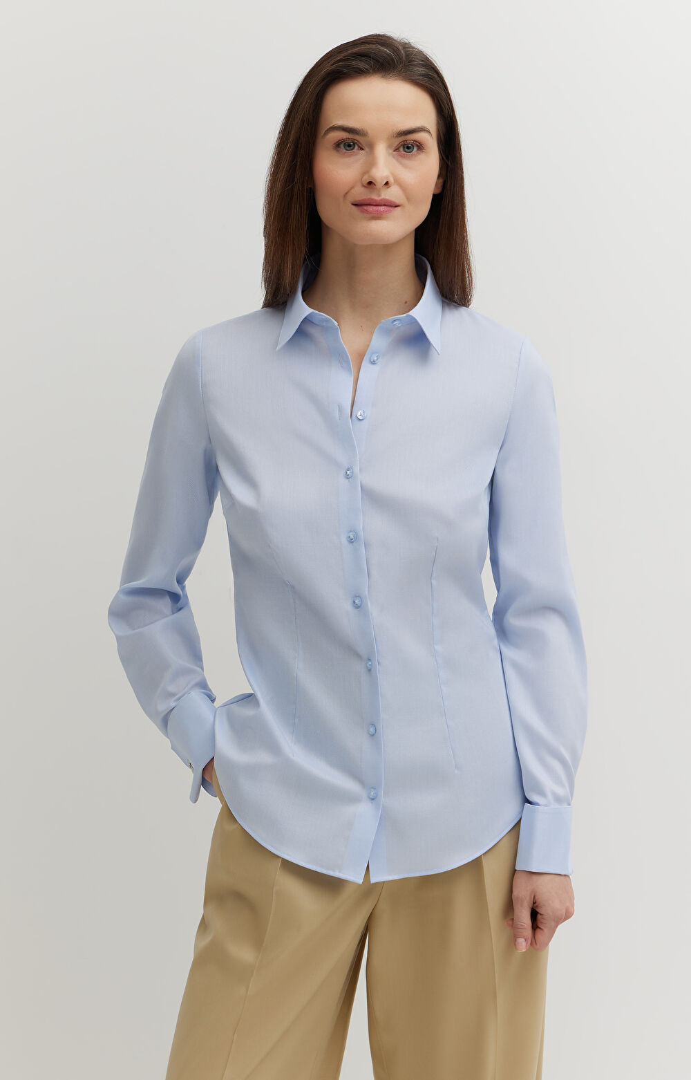 Koszula z mieszanki bawełny z lyocellem - 3