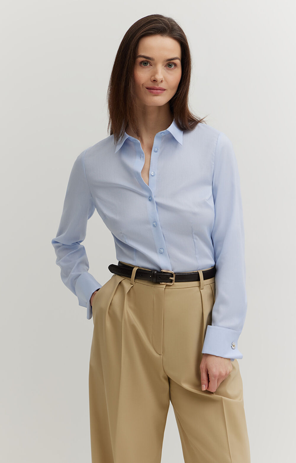 Koszula z mieszanki bawełny z lyocellem - 7