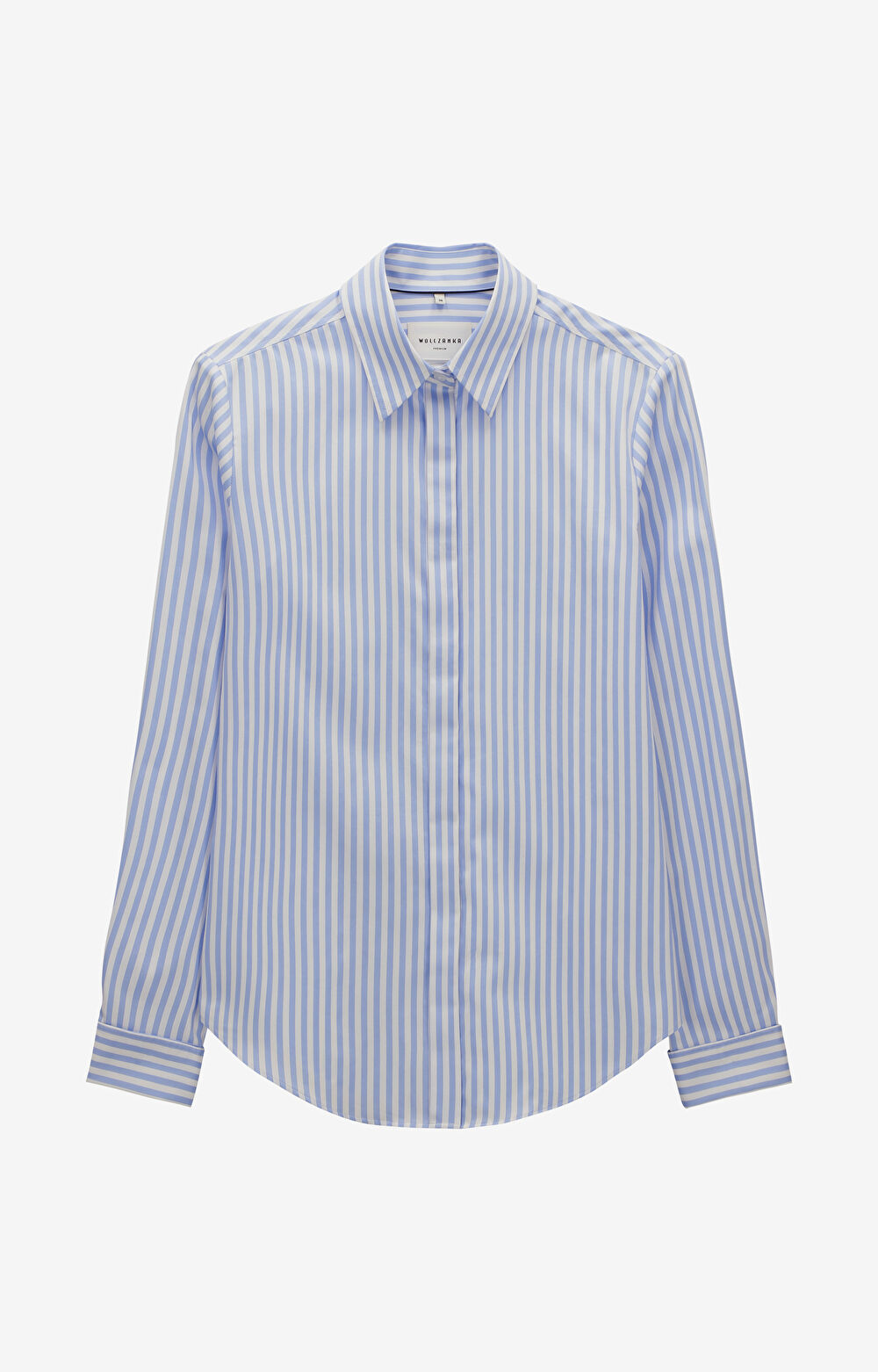 Koszula w paski z bawełny satynowej - 2