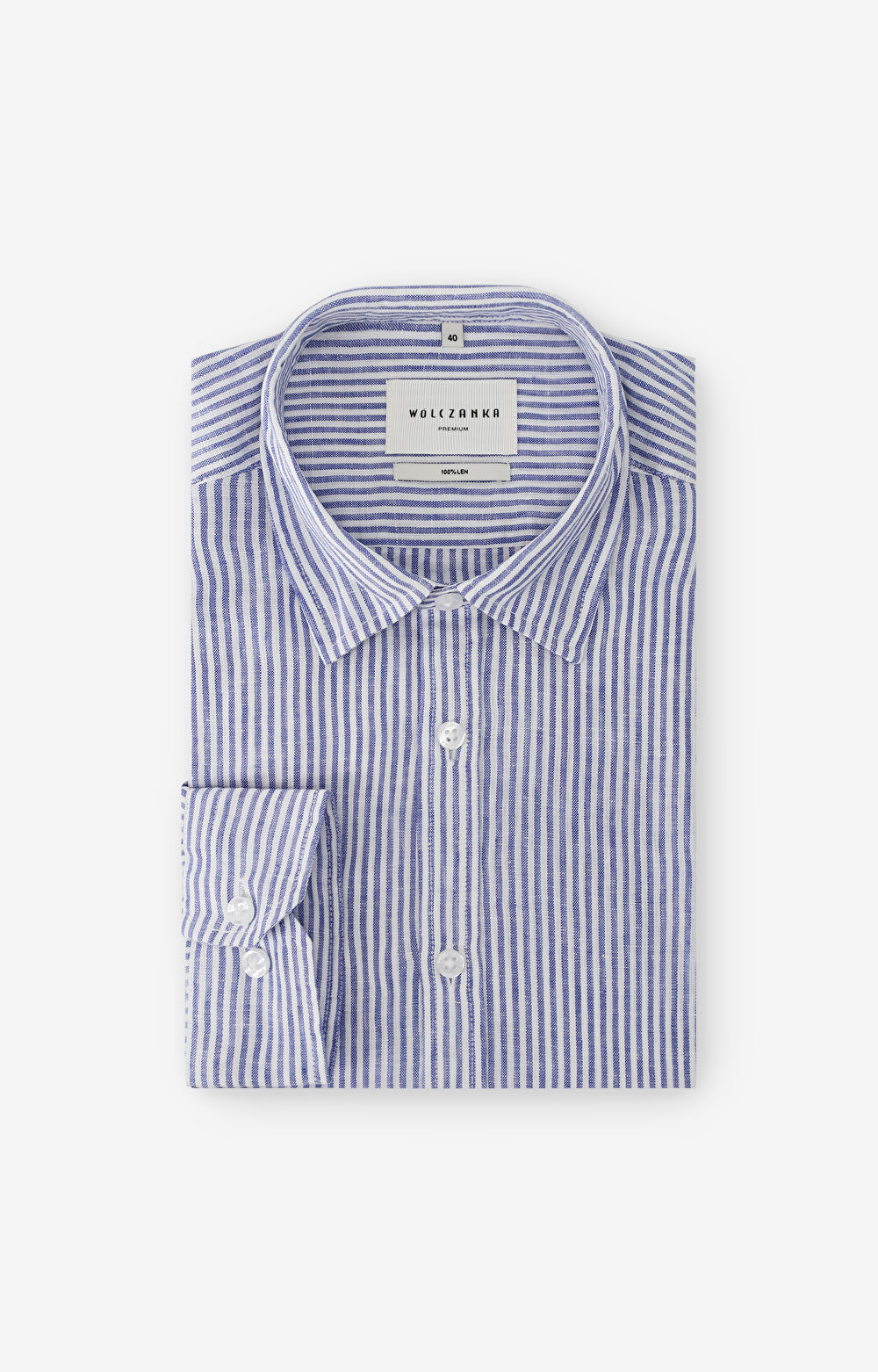 Lniana koszula w paski
