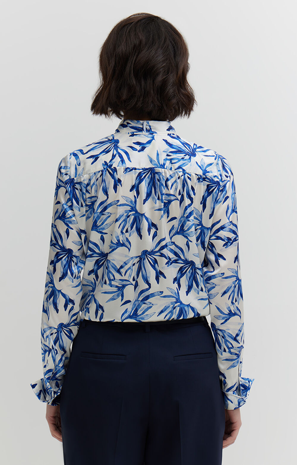 Koszula z jedwabiu w kwiaty - 3