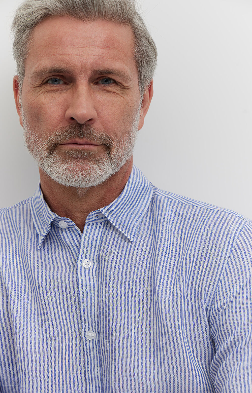 Lniana koszula w paski - 4