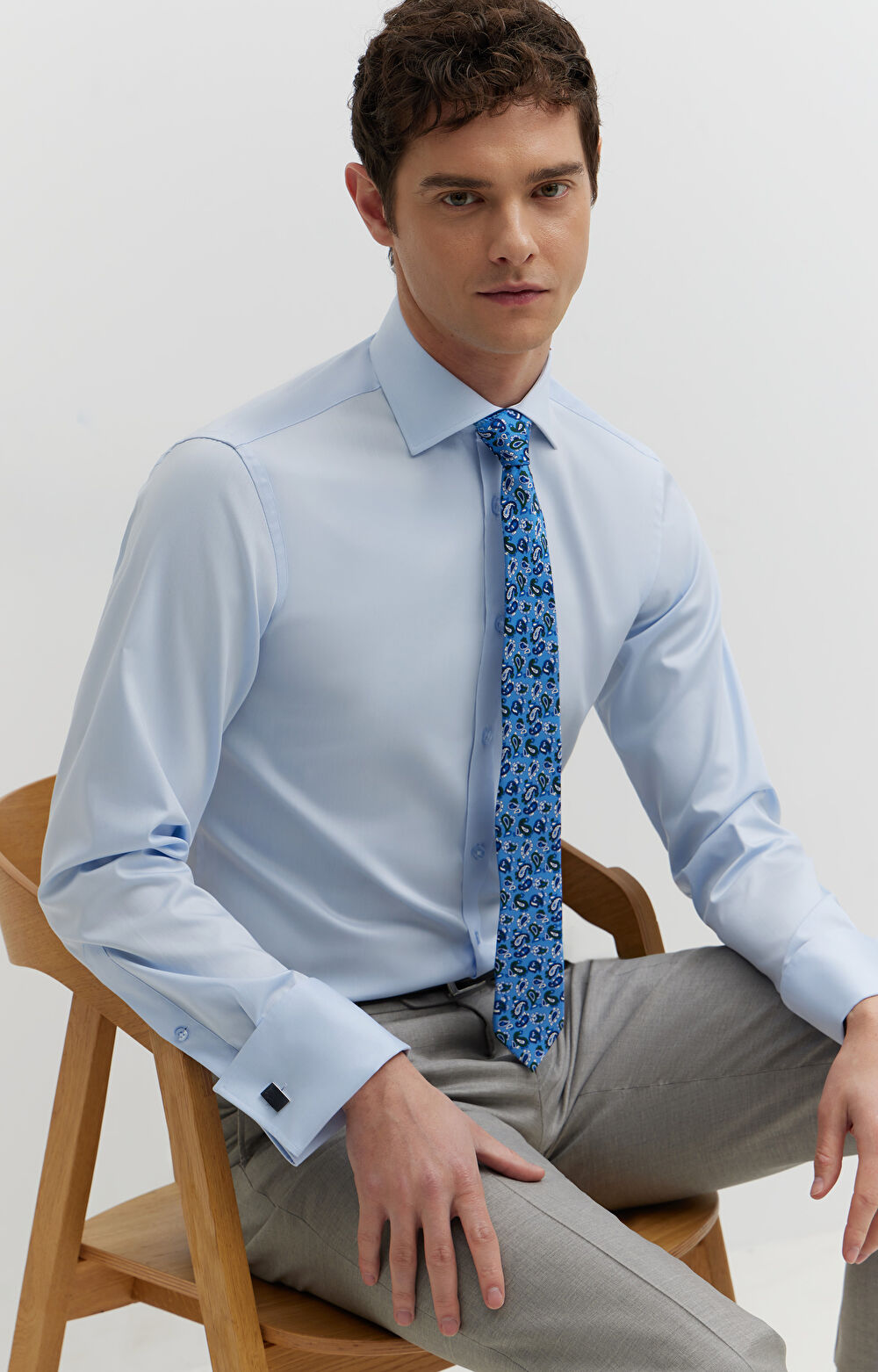 Koszula w diagonalny wzór - 7