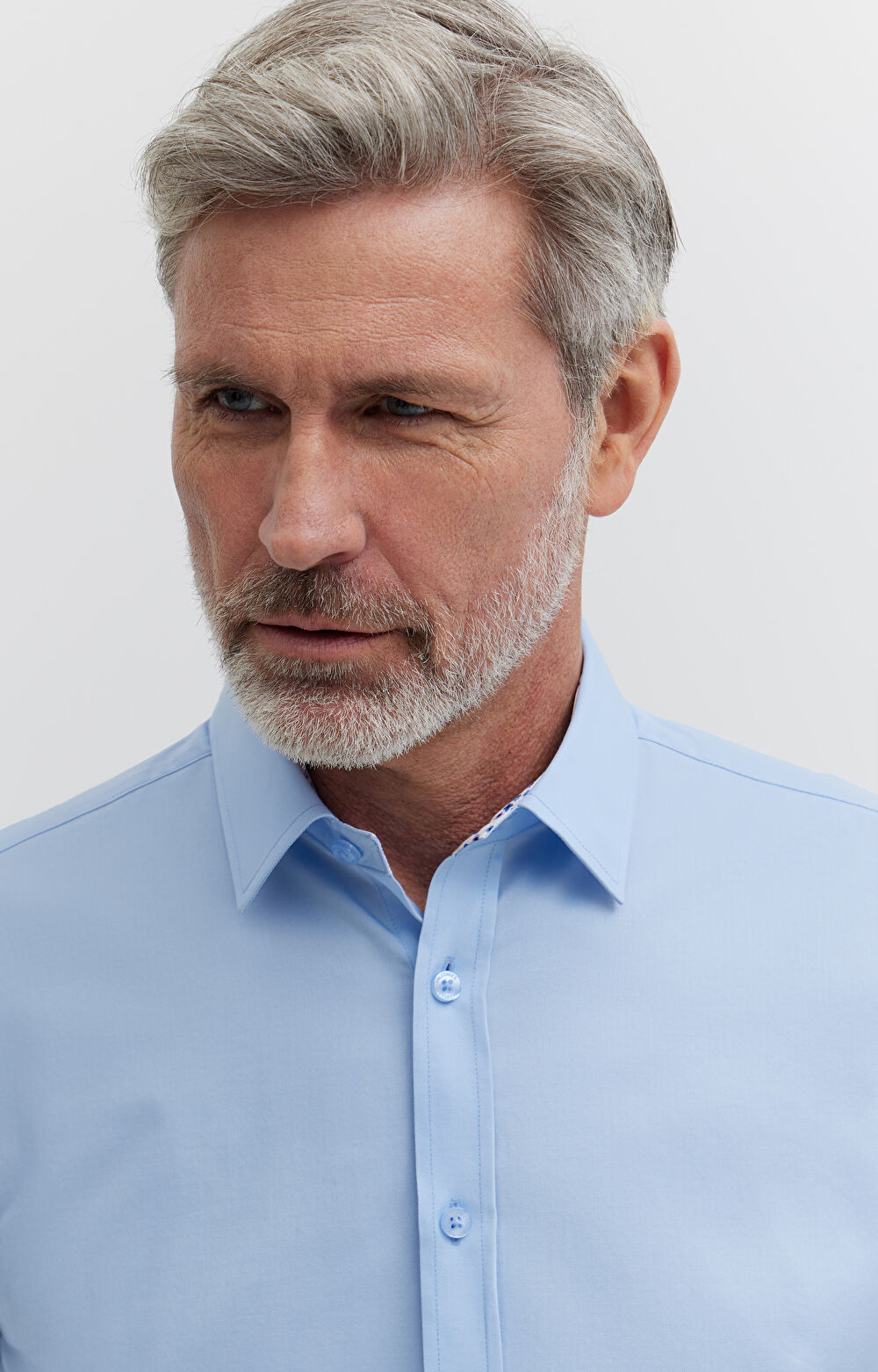 Koszula z diagonalu z kontrastem - 6