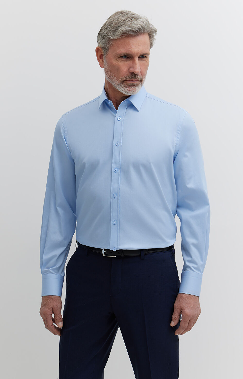 Koszula z diagonalu z kontrastem - 4