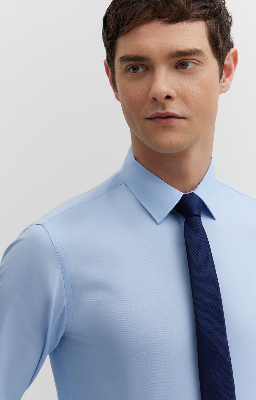 Koszula z diagonalu z kontrastem - 7