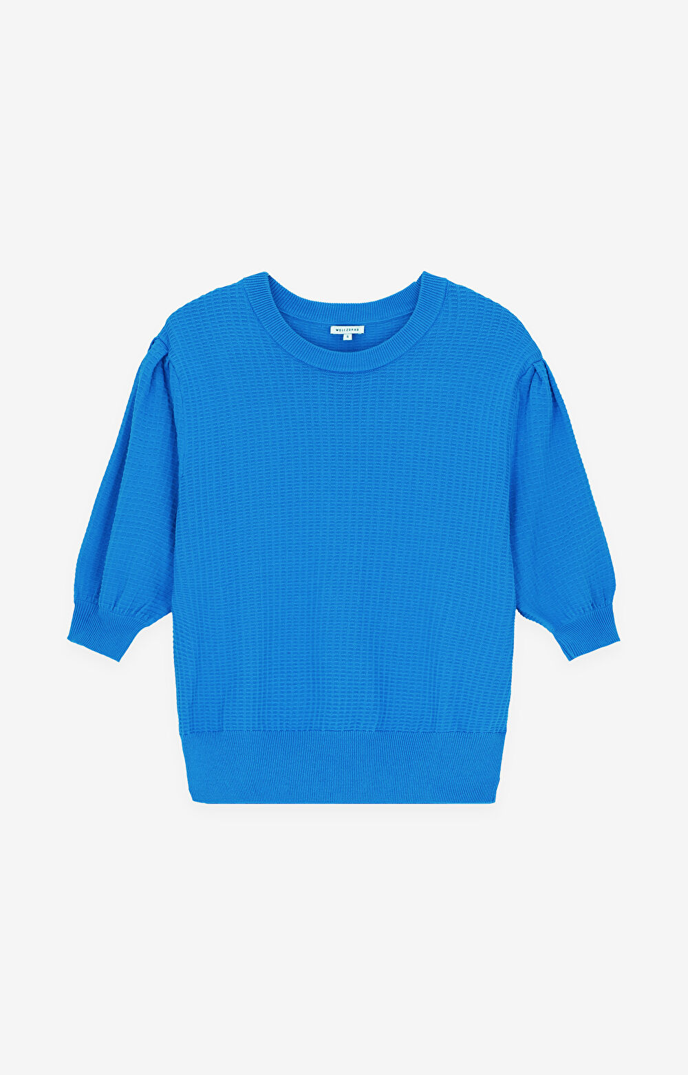 Bawełniany sweter o waflowym splocie