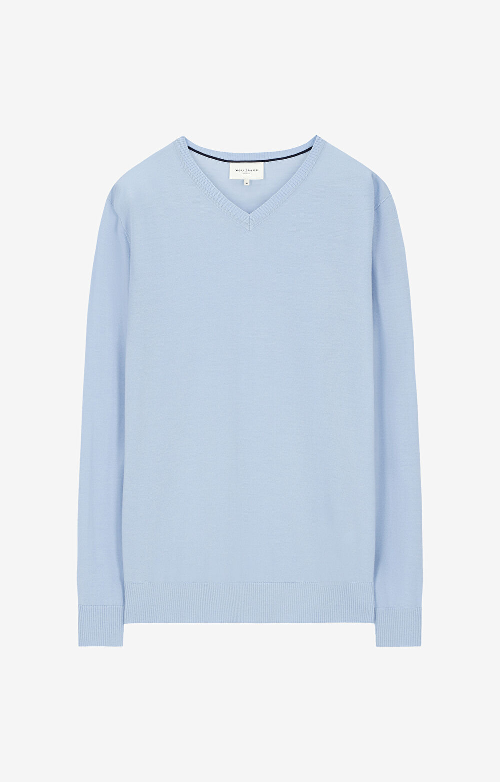 Sweter v-neck z wełny merino - 2