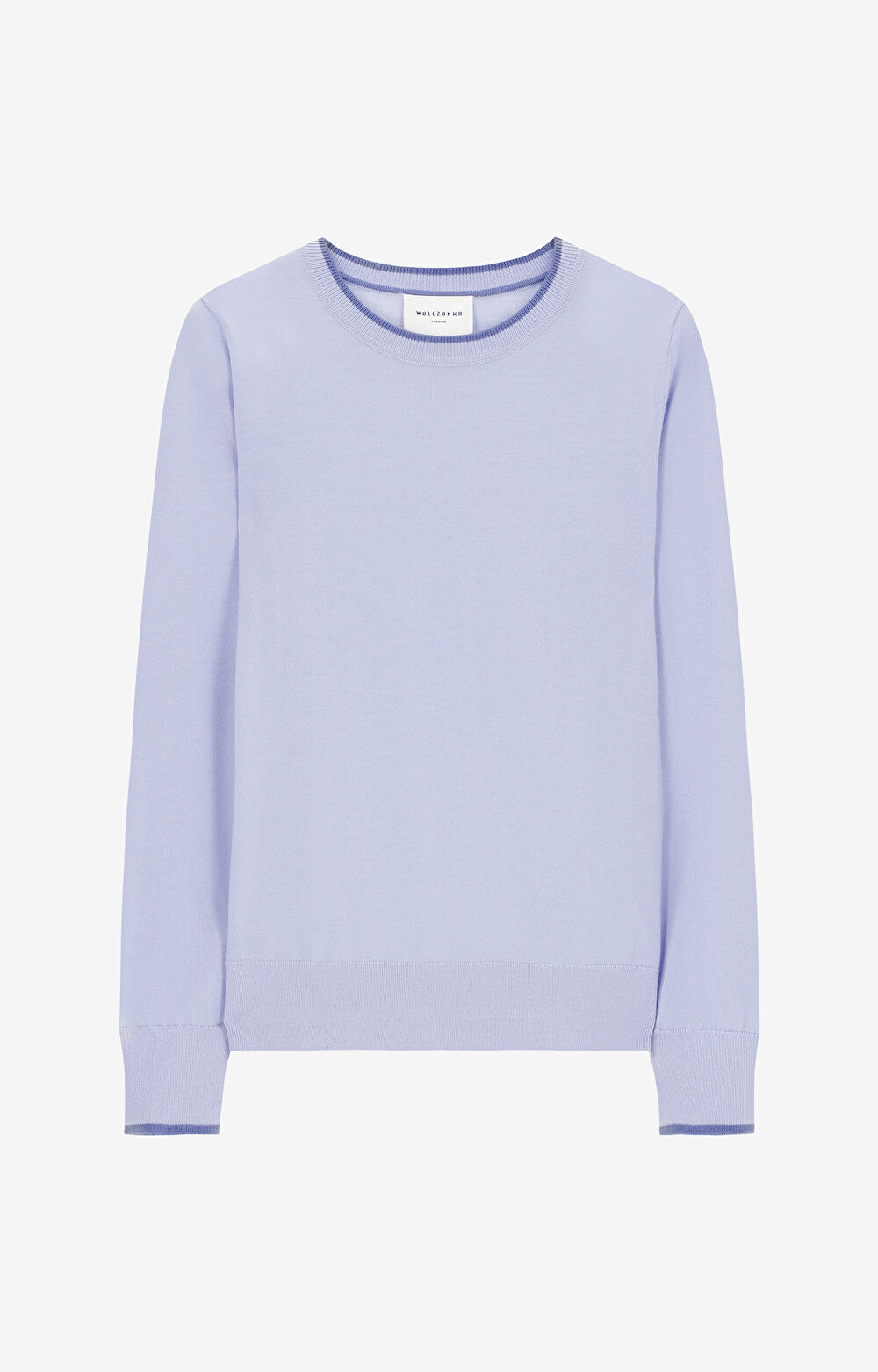Sweter z kontrastem z wełny merino - 2