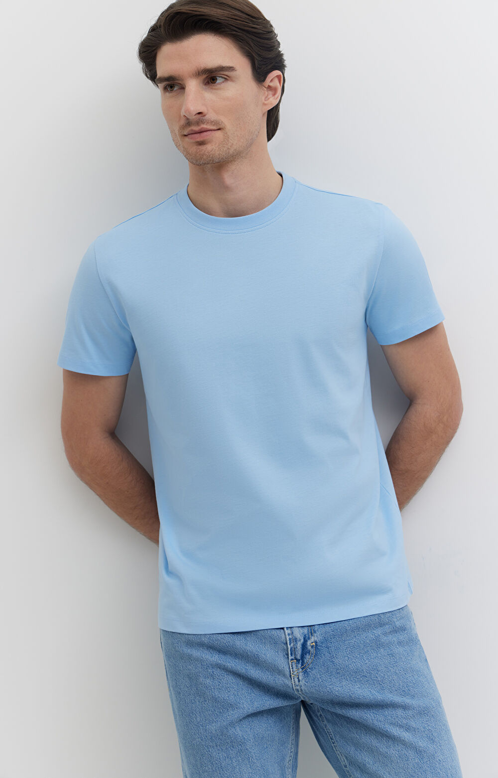 Gładki t-shirt z bawełny organicznej