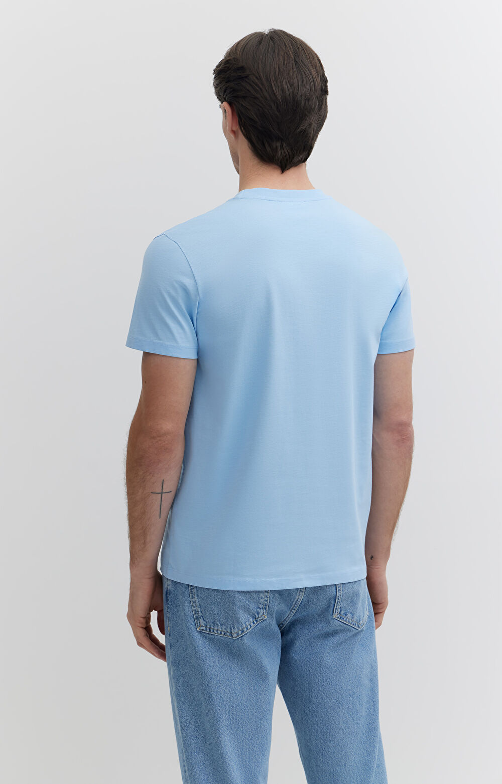 Gładki t-shirt z bawełny organicznej - 4