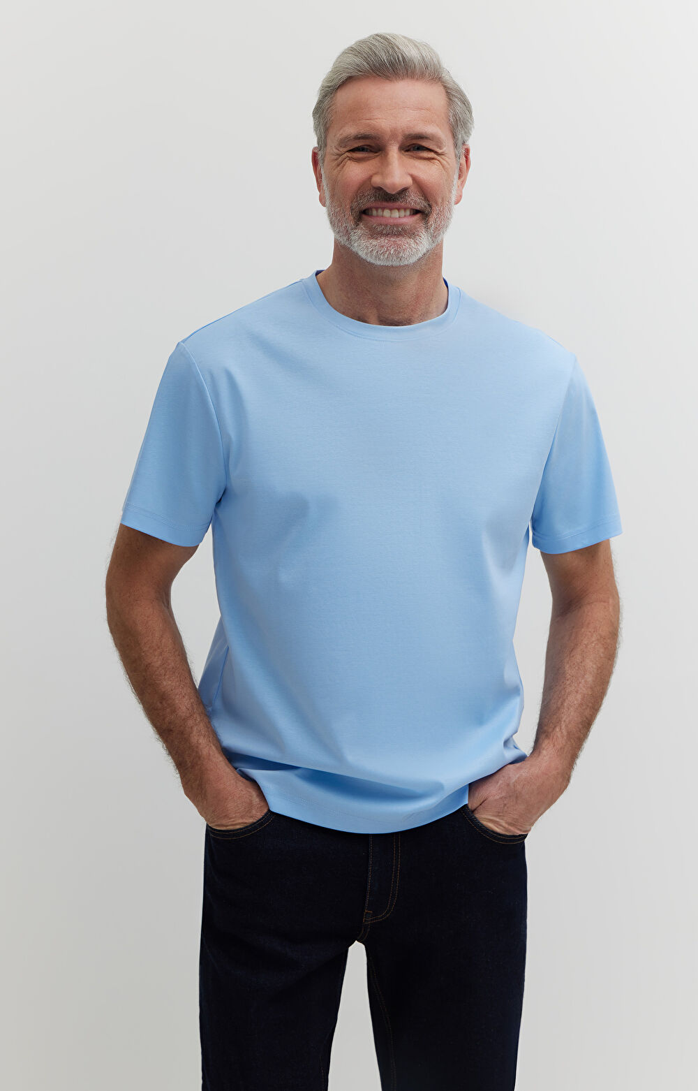 T-shirt z bawełny merceryzowanej