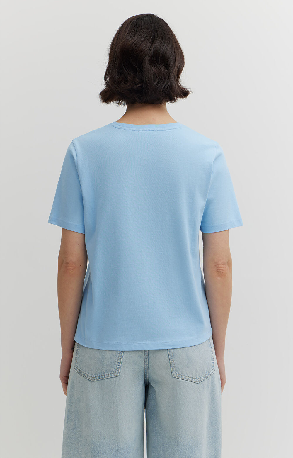 T-shirt z haftem z bawełny merceryzowanej - 3