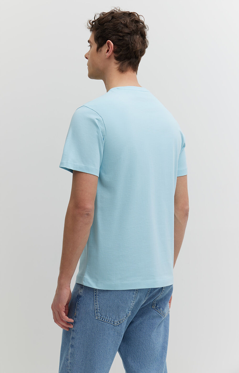 T-shirt z bawełny merceryzowanej z haftem - 3