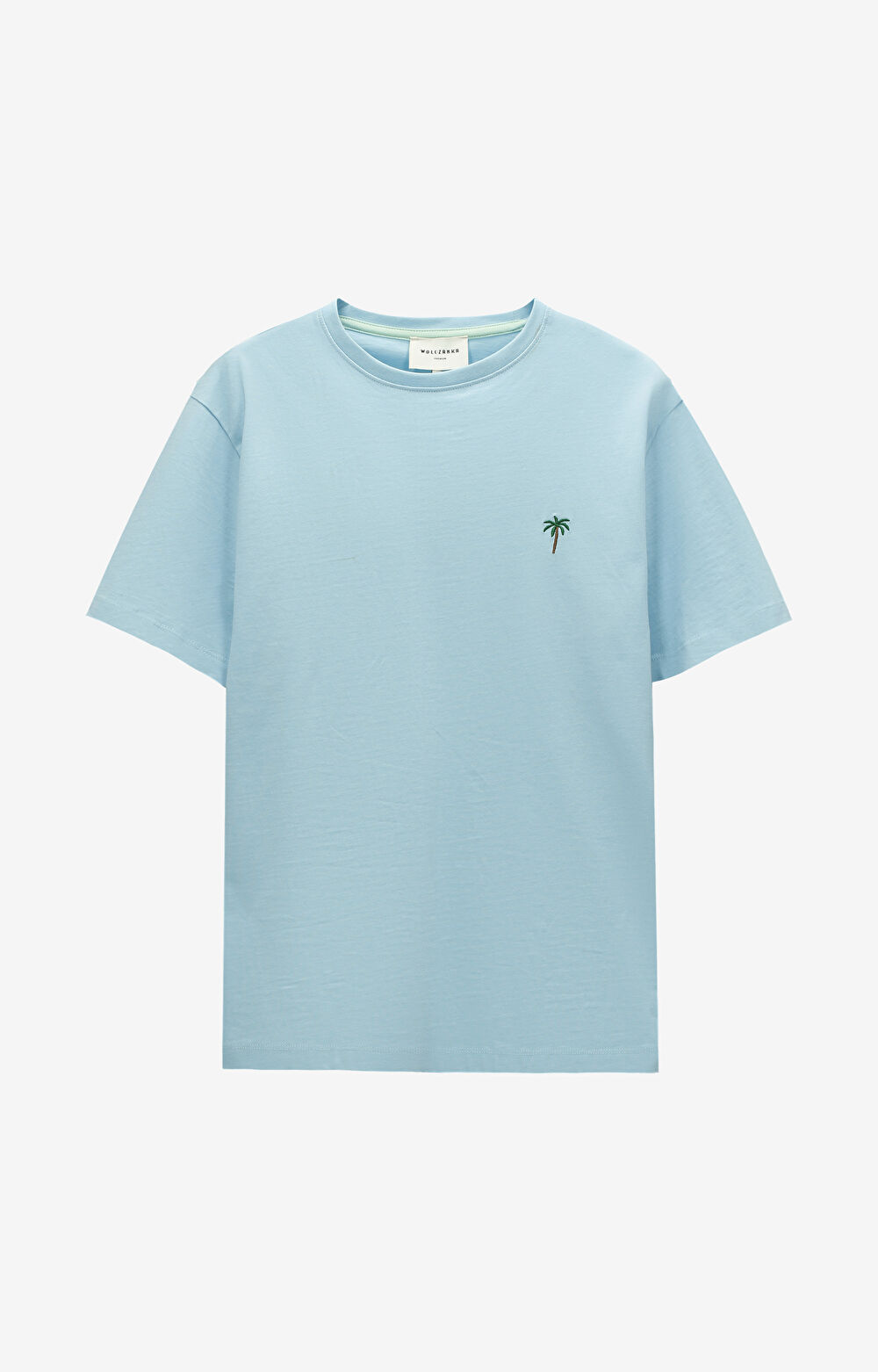 T-shirt z bawełny merceryzowanej z haftem - 2