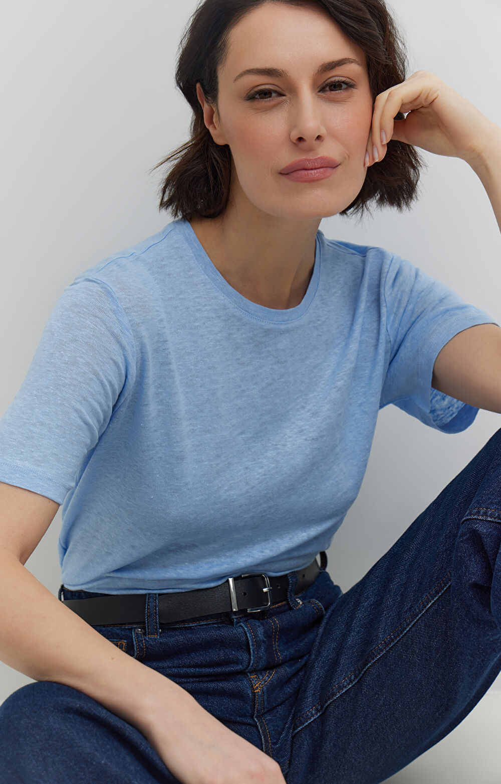Lniany t-shirt - 4