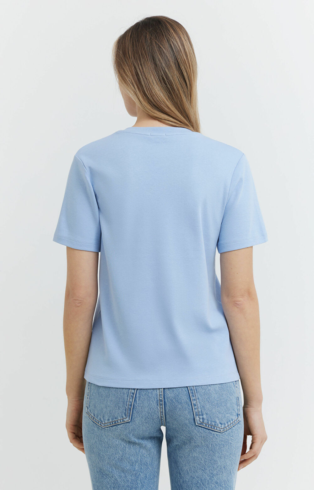 Gładki t-shirt z bawełny organicznej - 3