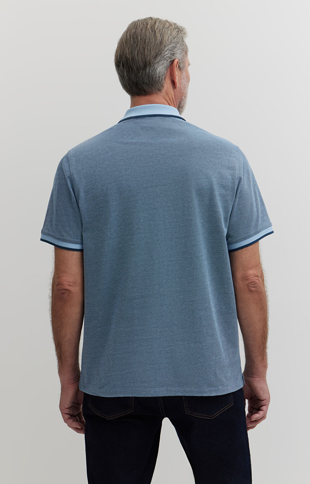 Polo z bawełny organicznej z kontrastem - 4