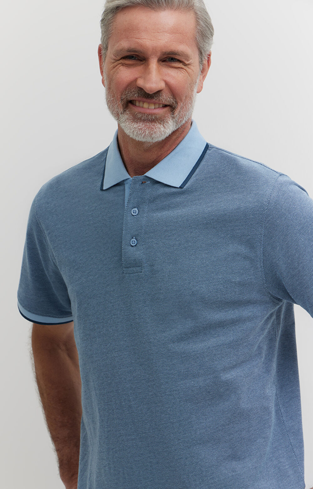 Polo z bawełny organicznej z kontrastem