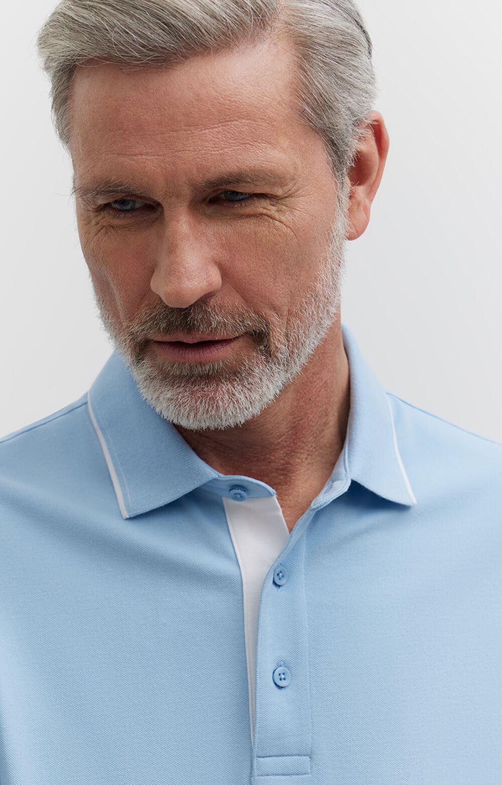 Polo z bawełny merceryzowanej z kontrastem - 3