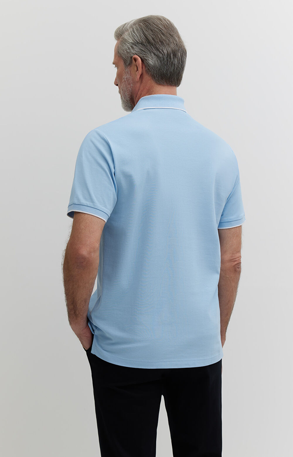 Polo z bawełny merceryzowanej z kontrastem - 2