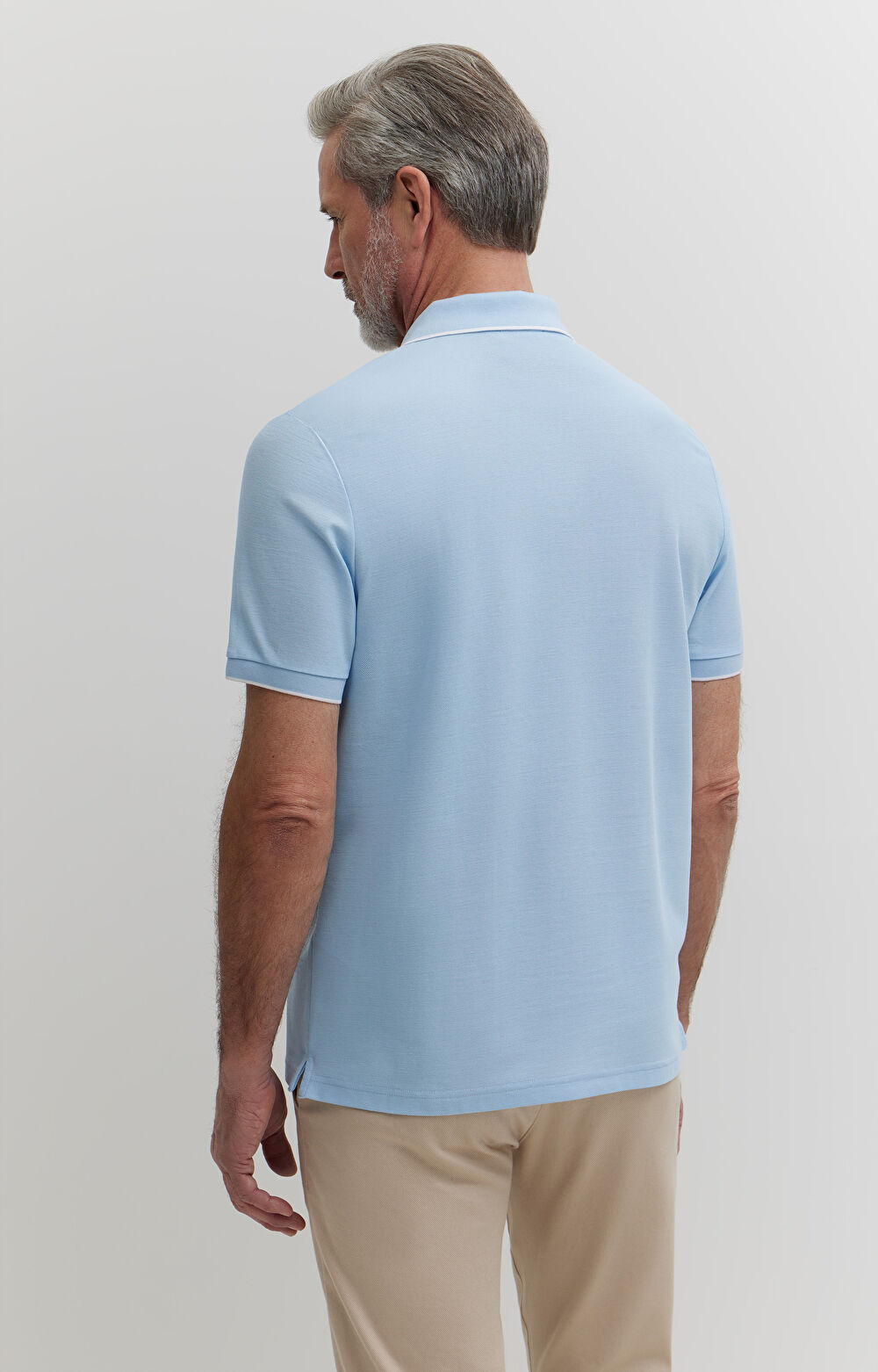 Polo z bawełny podwójnie merceryzowanej z kontrastem - 3