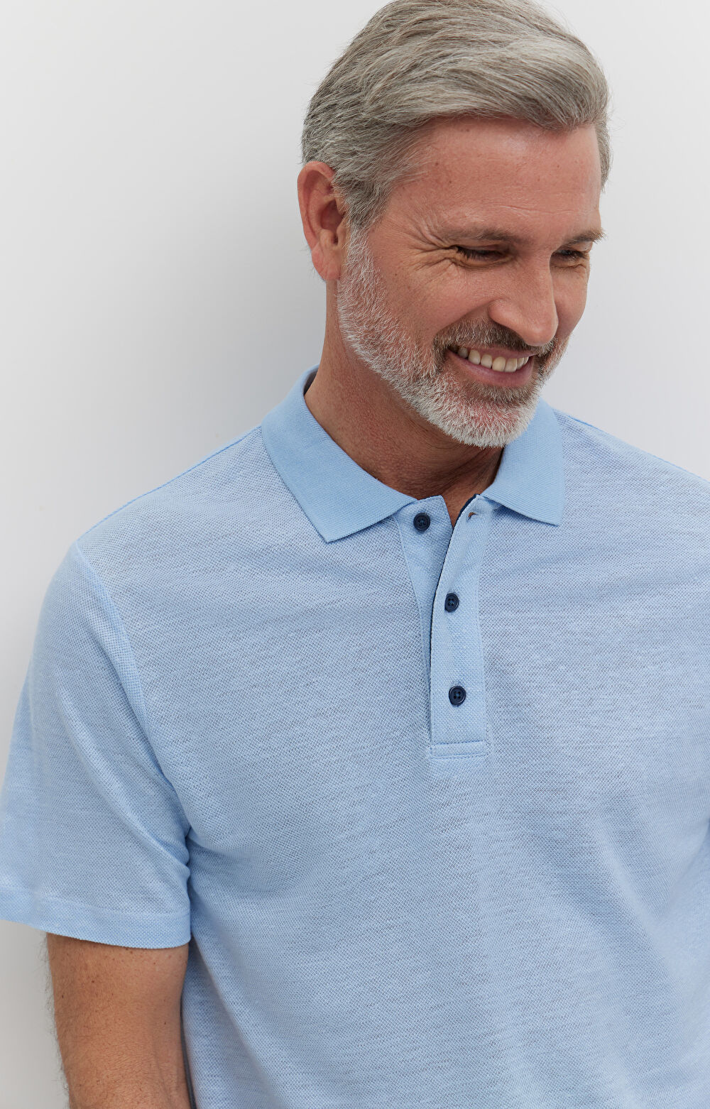Polo ze strukturalnego lnu - 4
