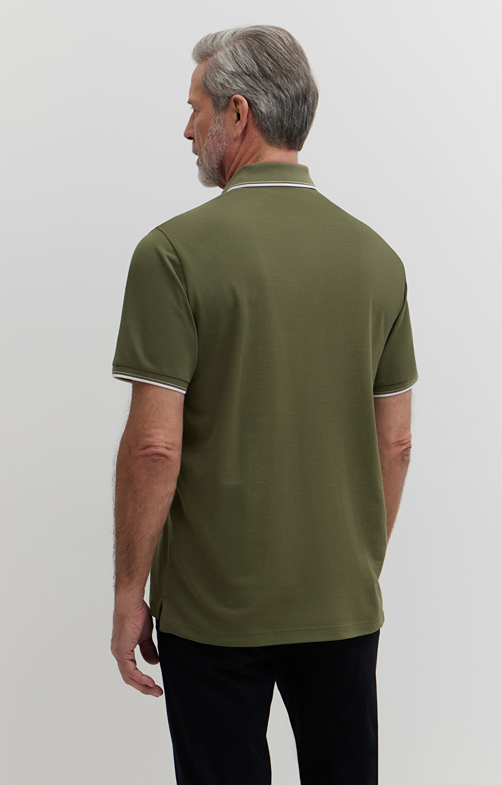 Polo z bawełny merceryzowanej z kontrastem - 2