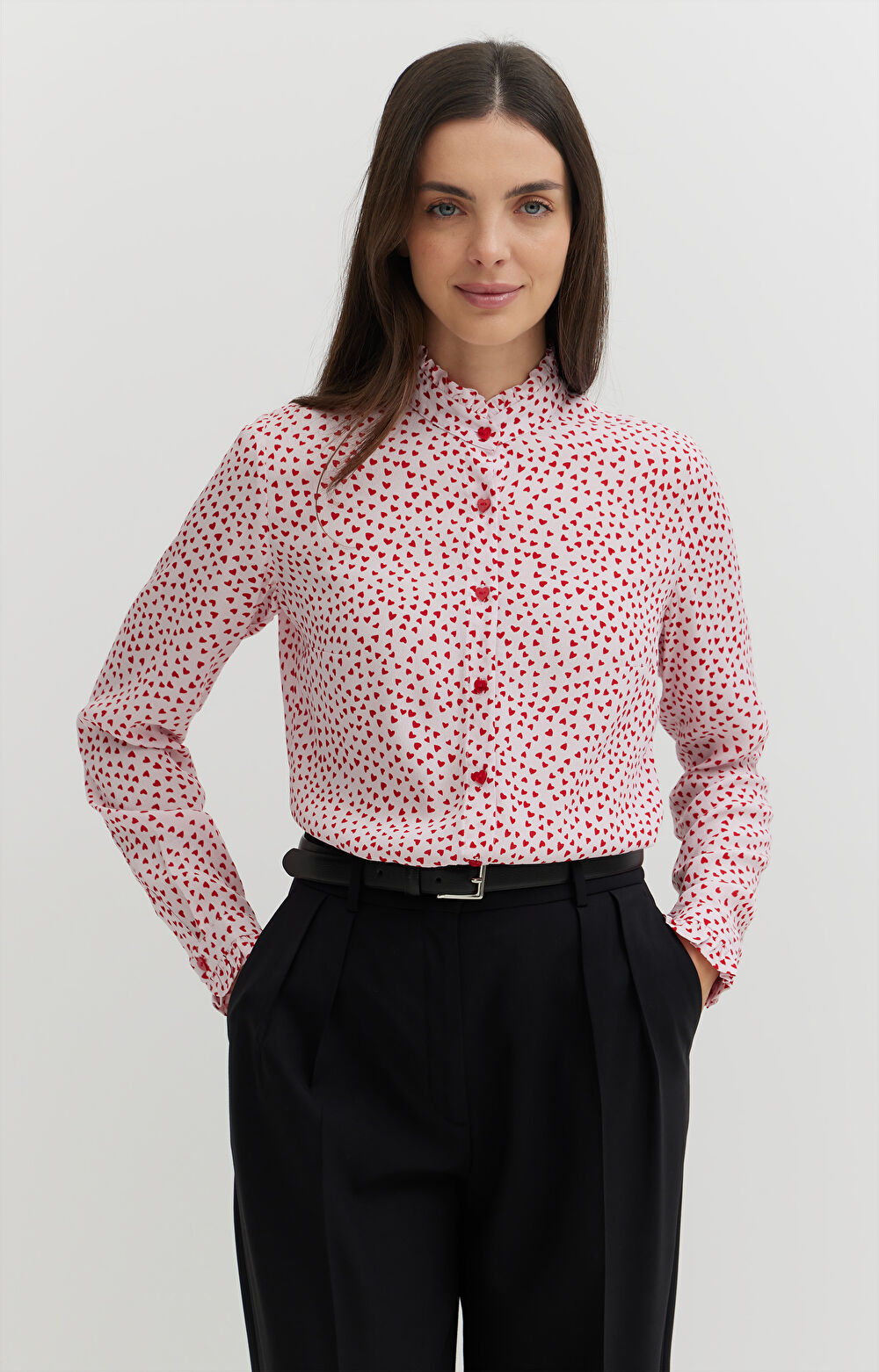 Koszula z wiskozy w serduszka - 6