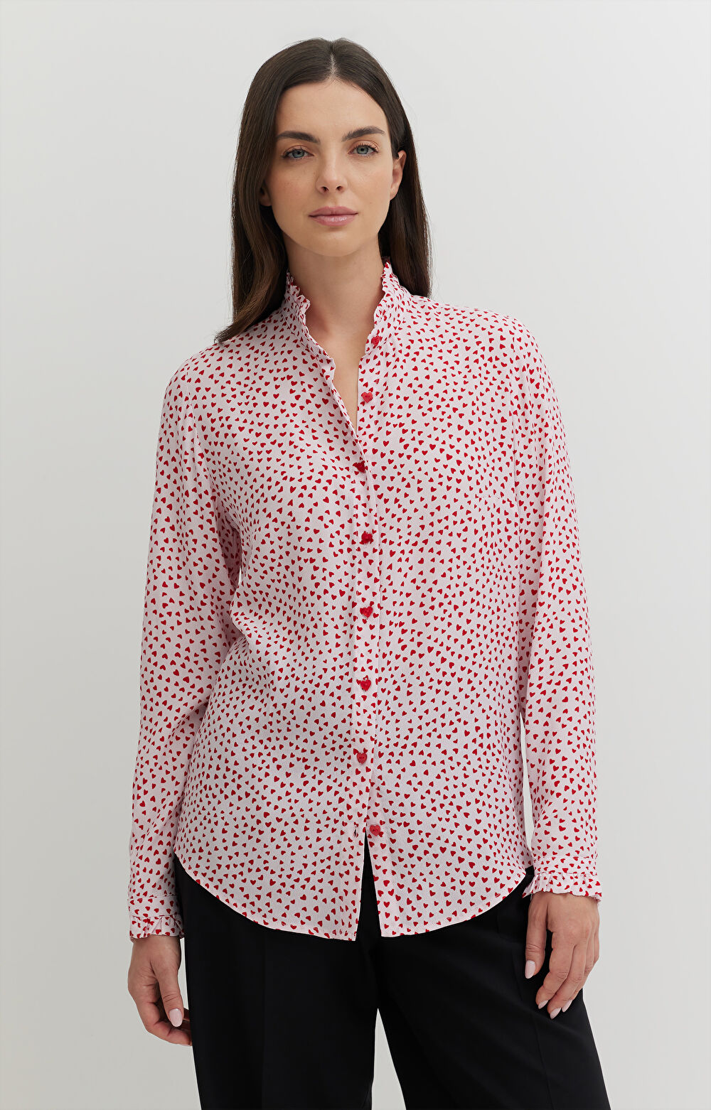 Koszula z wiskozy w serduszka - 3