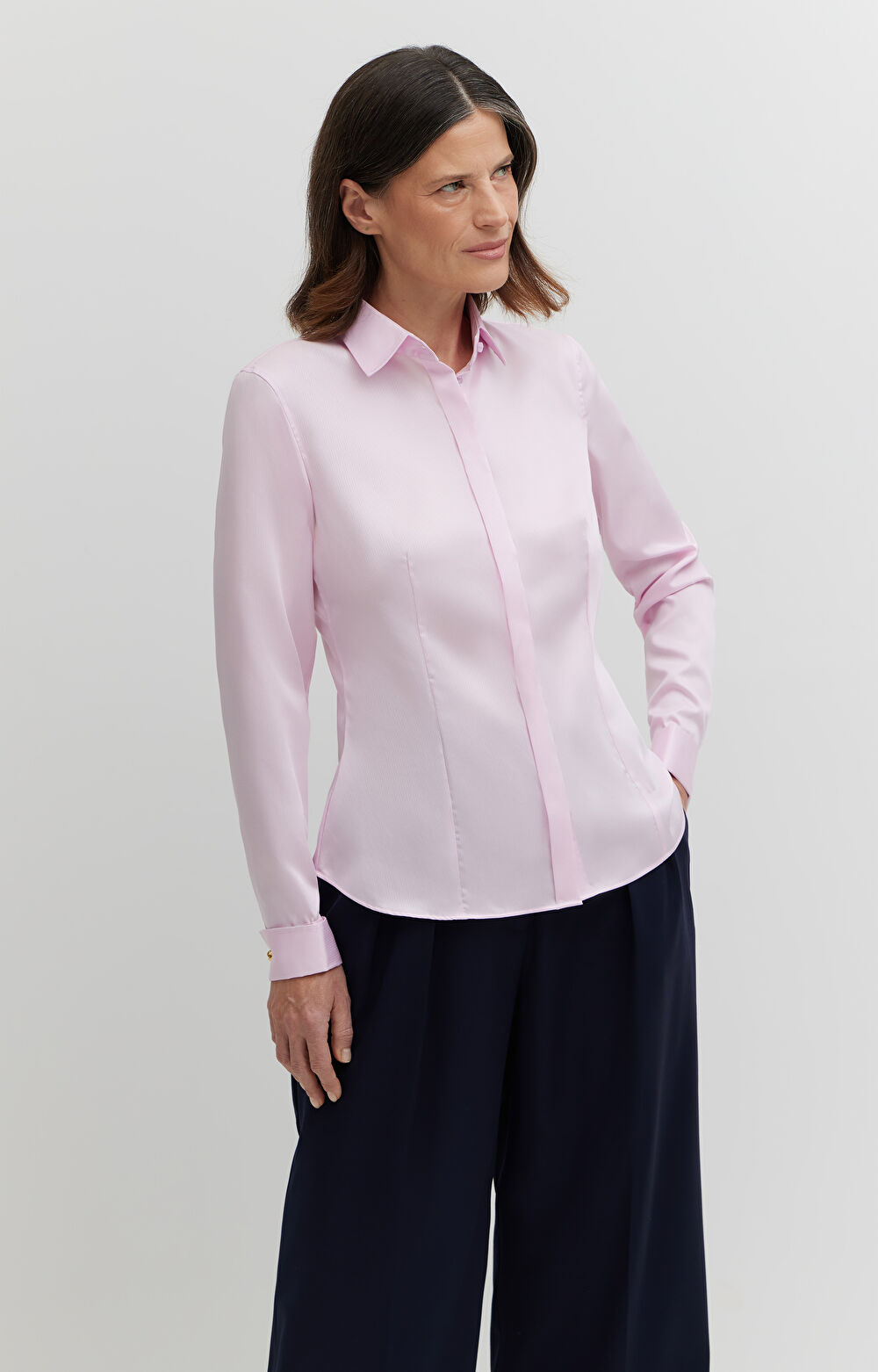 Koszula w prążki na spinki - 3