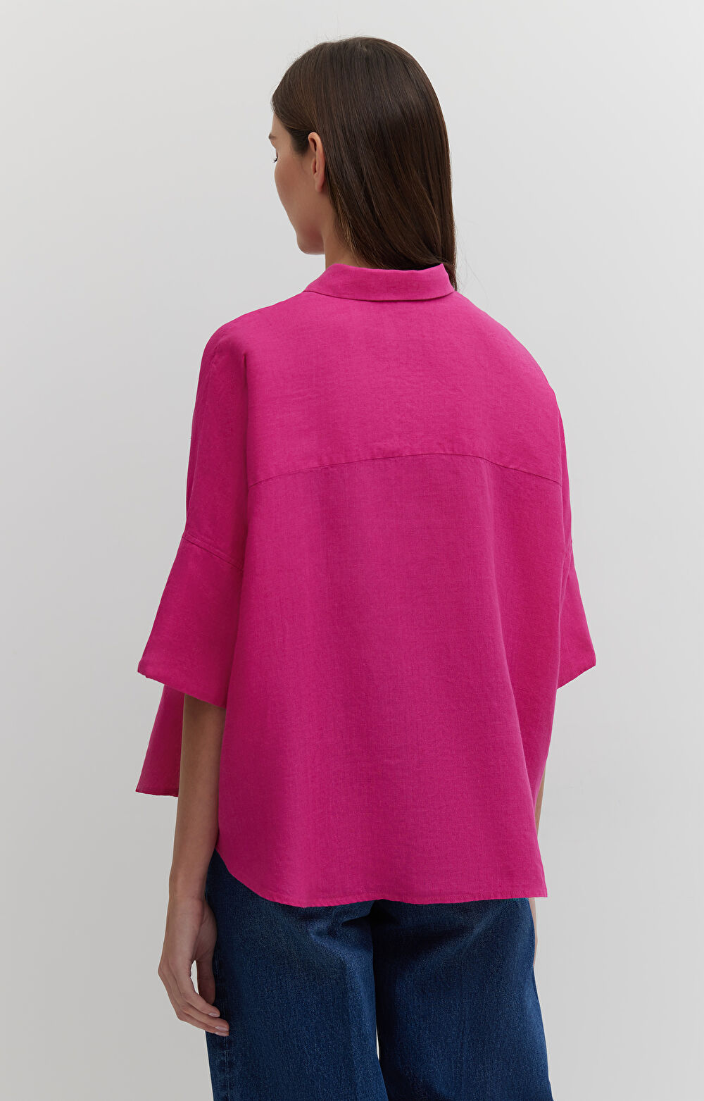 Lniana koszula z krótkim rękawem - 3